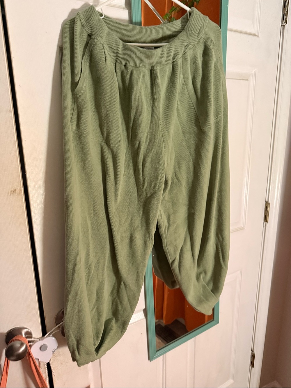 Light Olive Green Harem Knit Pants